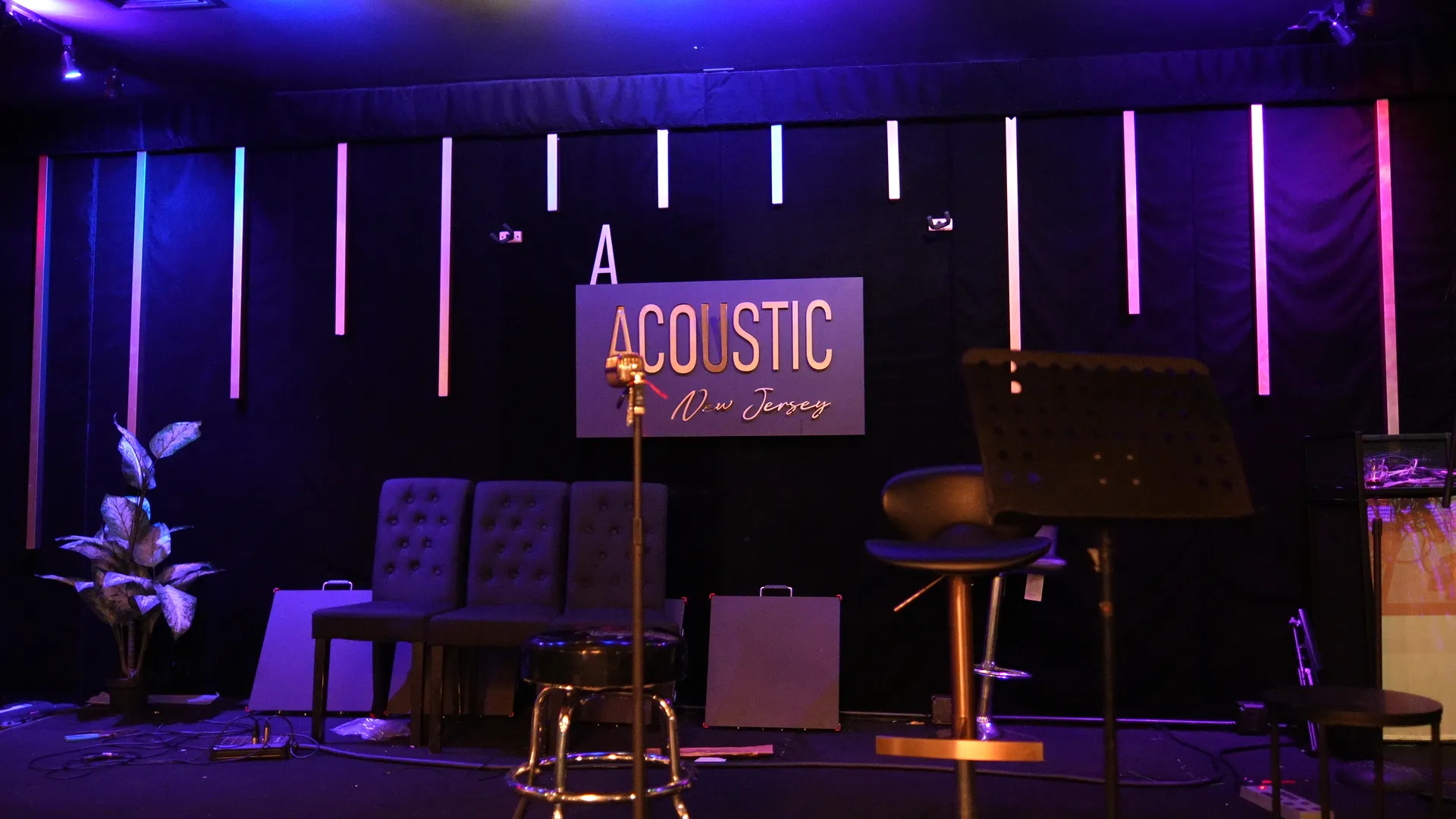 Small performance setup inside NJ Acoustic